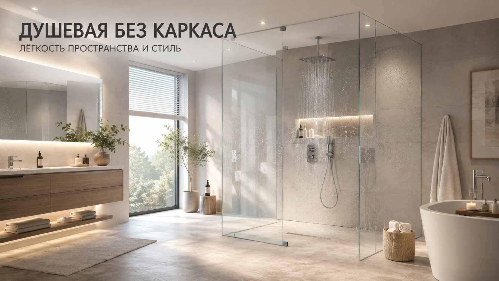 Душевые перегородки из стекла