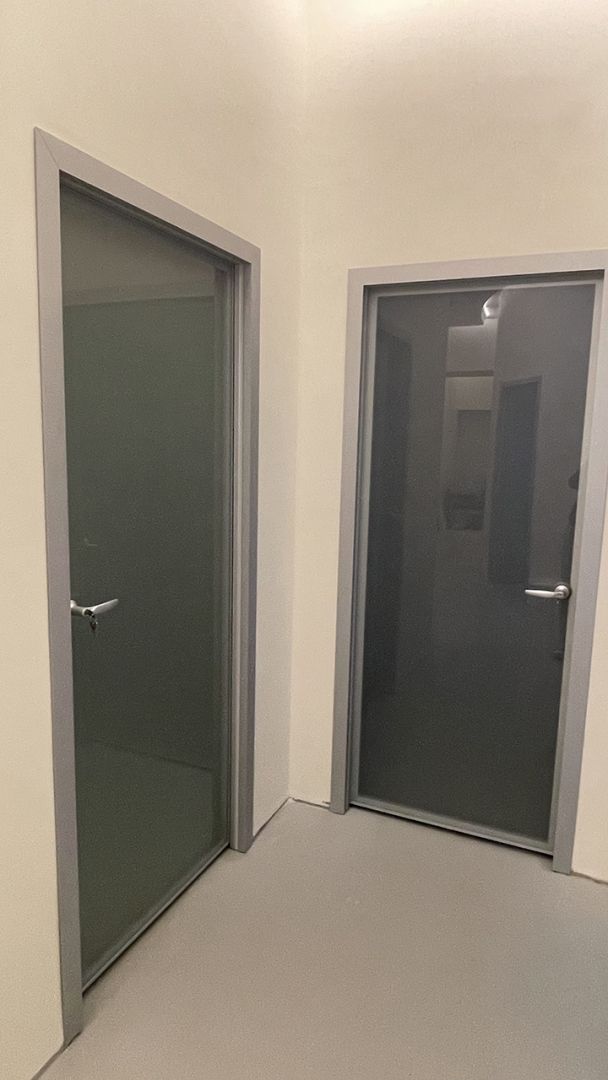 Прозрачные алюминиевые двери
