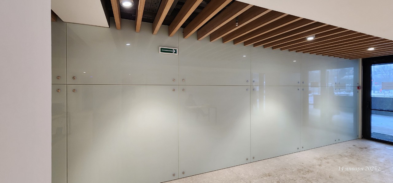 Перегородки из матового стекла