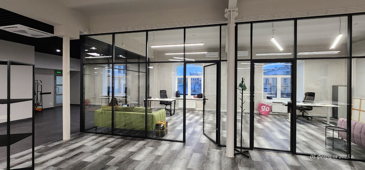 Перегородки алюминиевые офисные