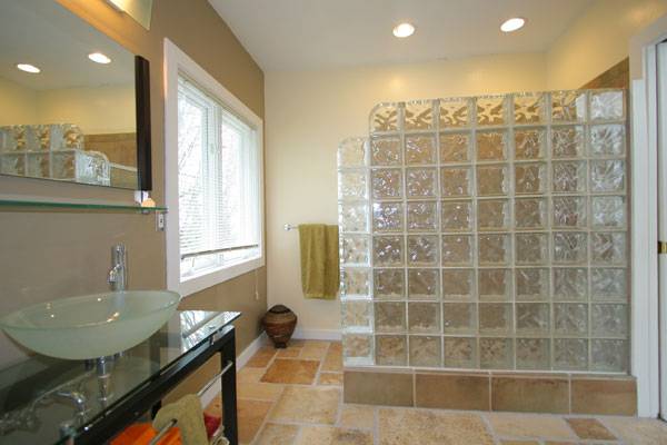 стеклянные перегородки стеклоблоки ванная комната