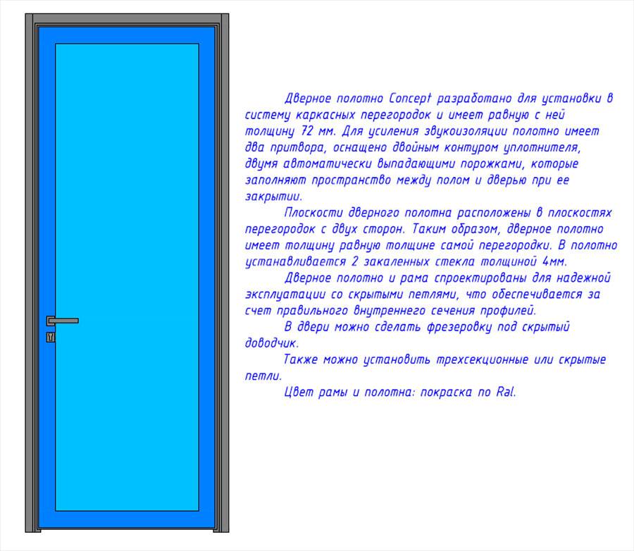 Описание дверного блока Concept