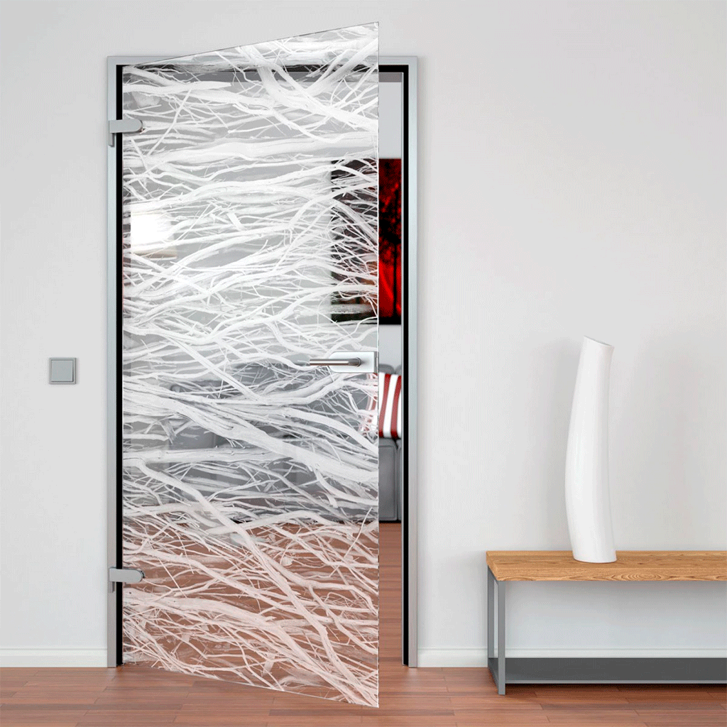 межкомнатные двери стекло с рисунком