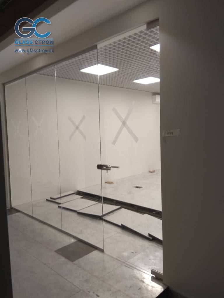 Офисные перегородки и двери из закаленного стекла