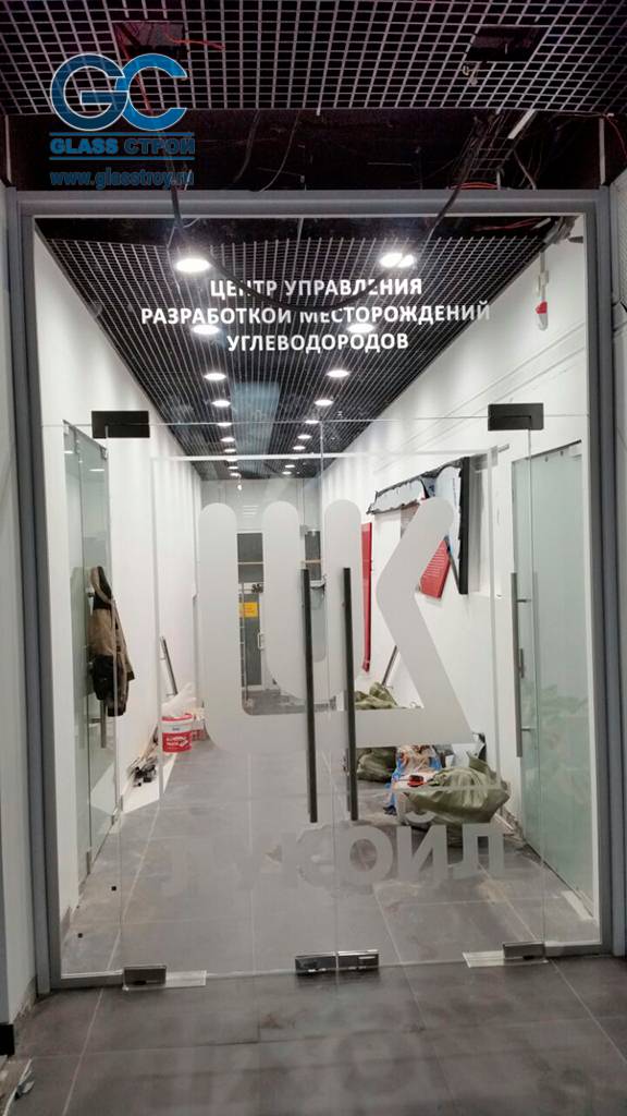 Прозрачные двустворчатые двери
