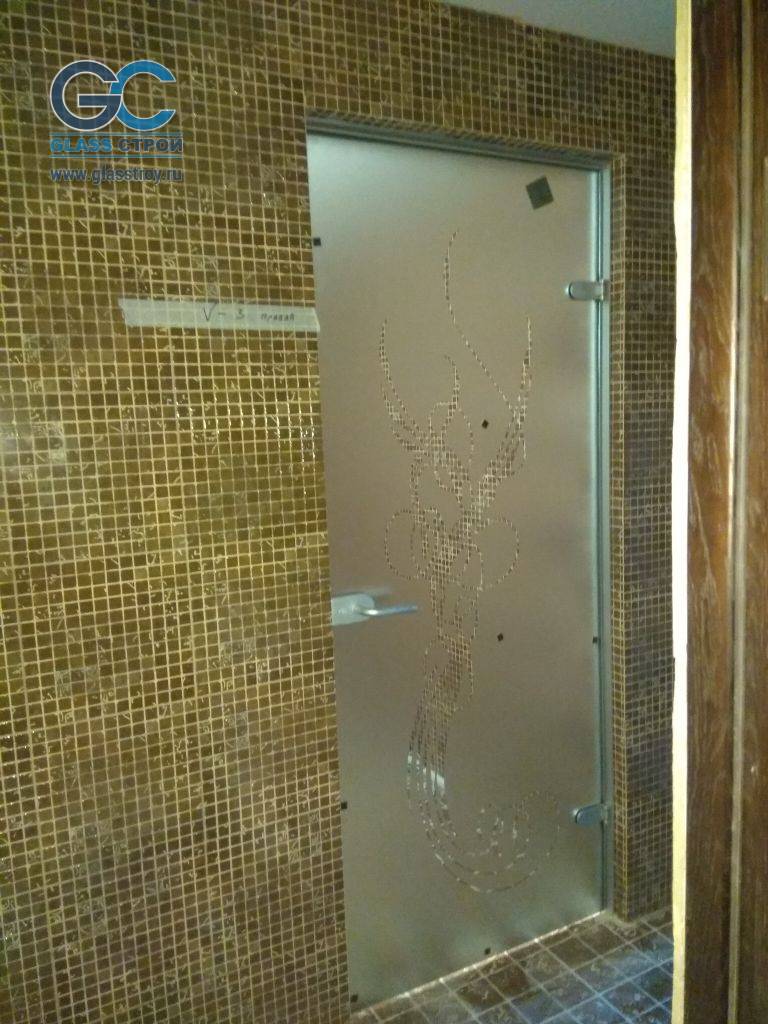 Дверь из закаленного стекла с рисунком Дверь из закаленного стекла с рисунком