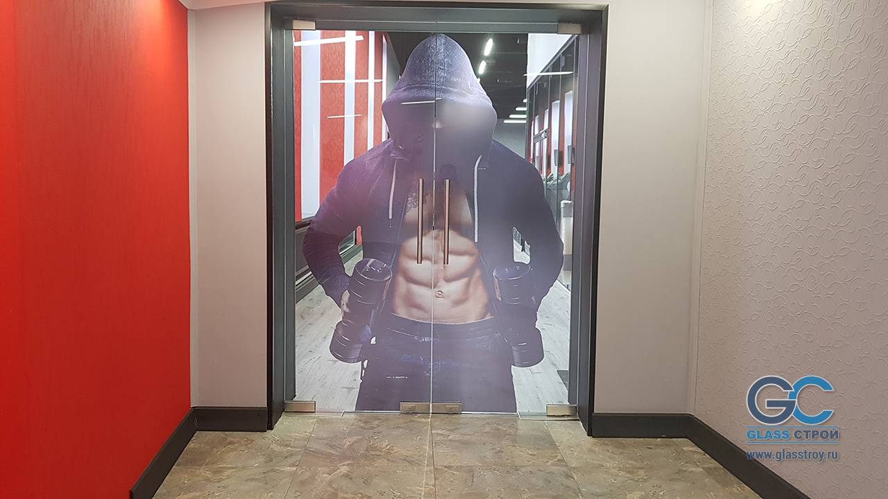 Стеклянные двери с рисунком