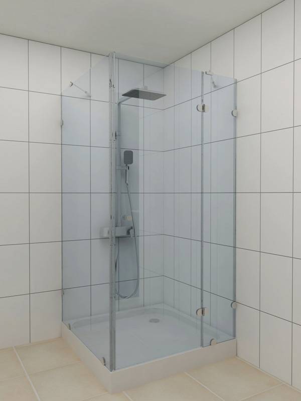 Ограждение угловое правое или левое, дверь распашная S1VG Ограждение угловое правое или левое, дверь распашная S1VG