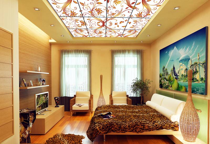Декоративный стеклянный потолок