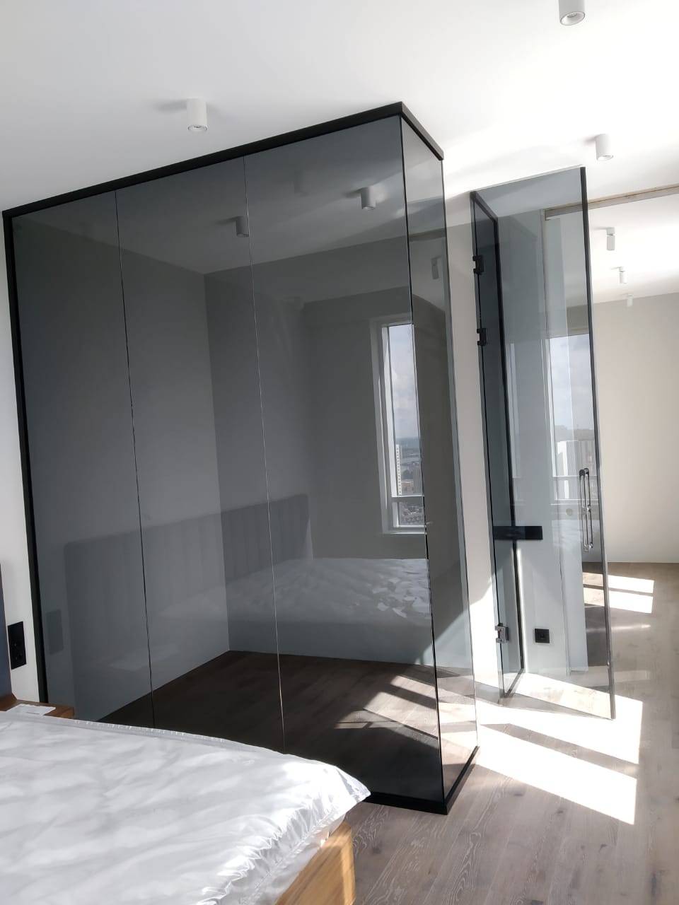 Тонированные перегородки для душа