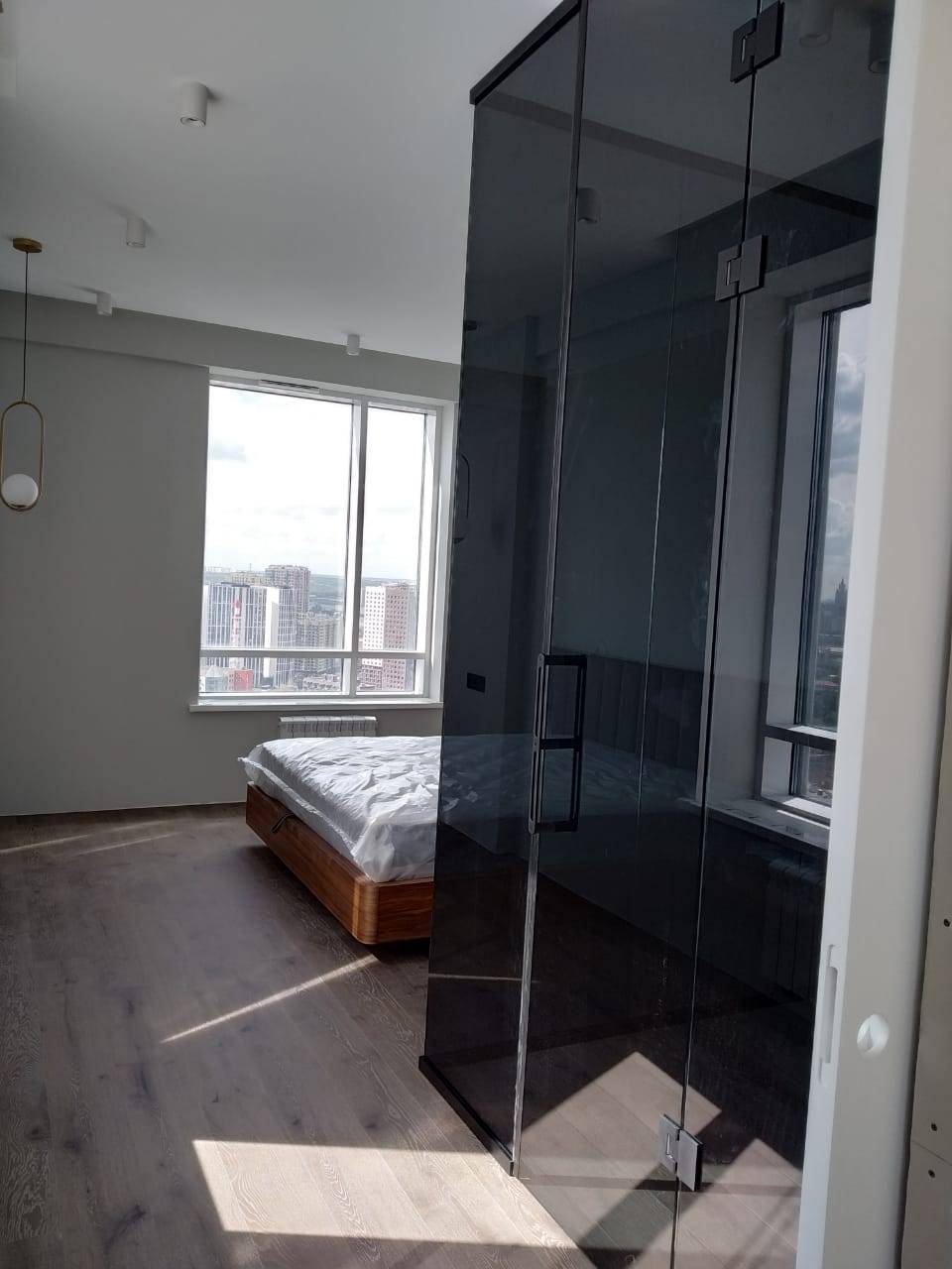 Черные стеклянные перегородки