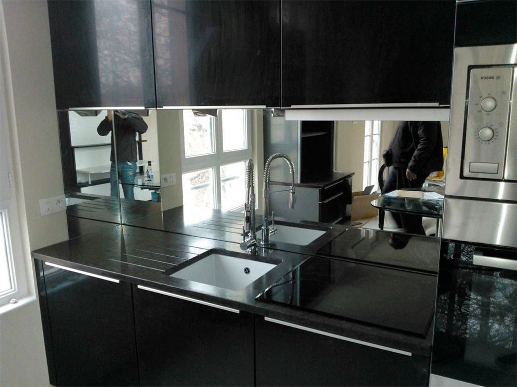  зеркальное панно на стену на кухню