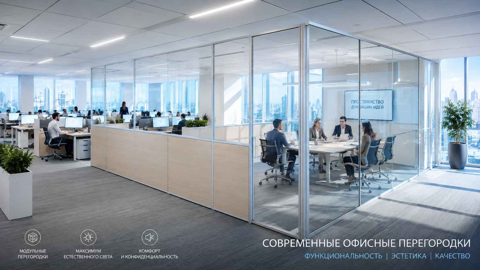 Модульные перегородки для офиса