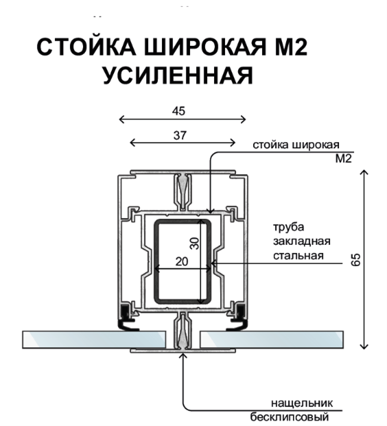 Стойка широкая усиленная М2
