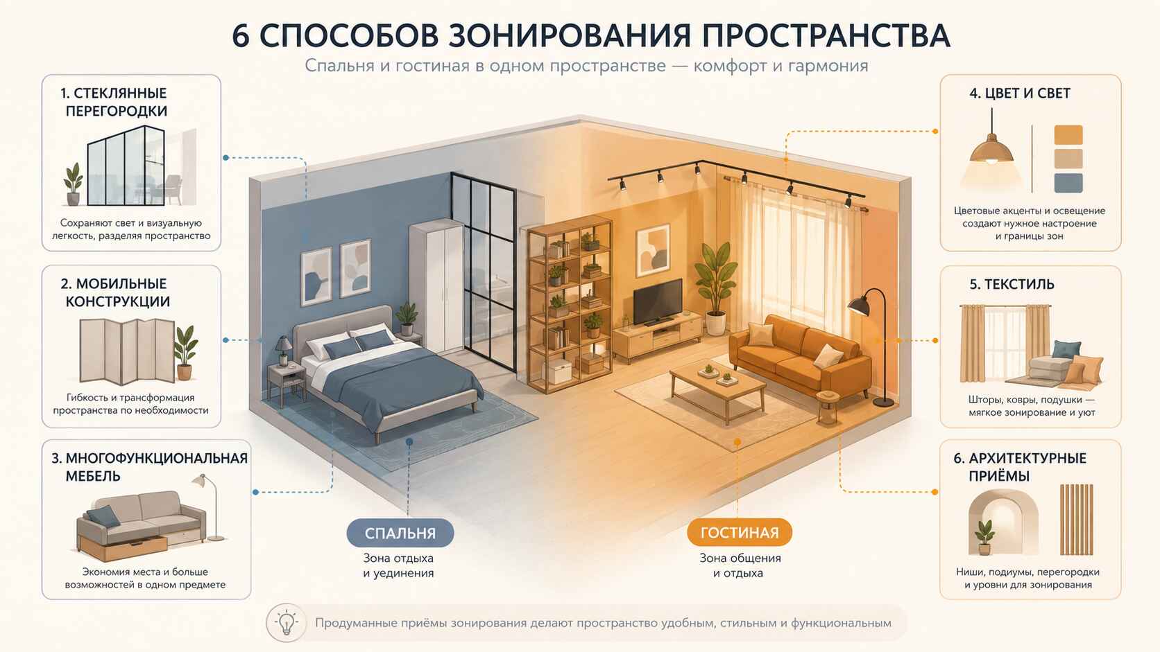 Основные принципы зонирования пространства