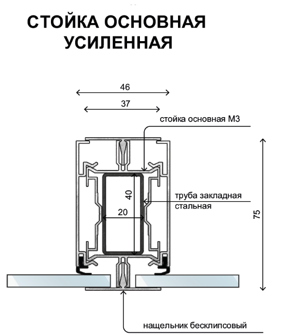 Стойка основная усиленная