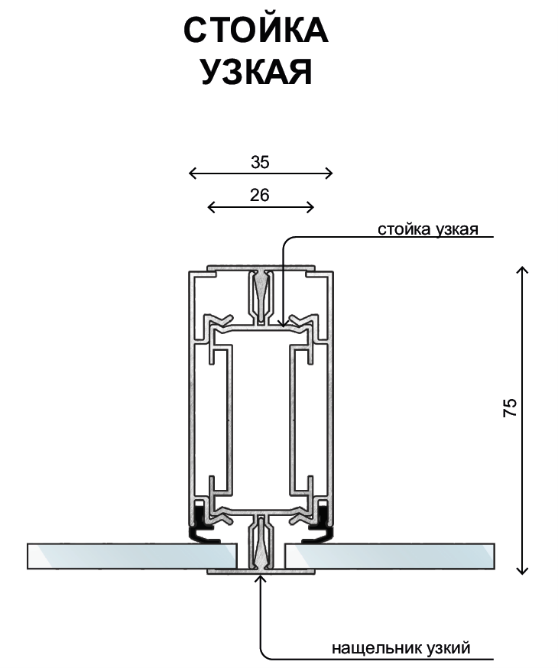 Стойка узкая