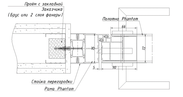 Проем с закладной