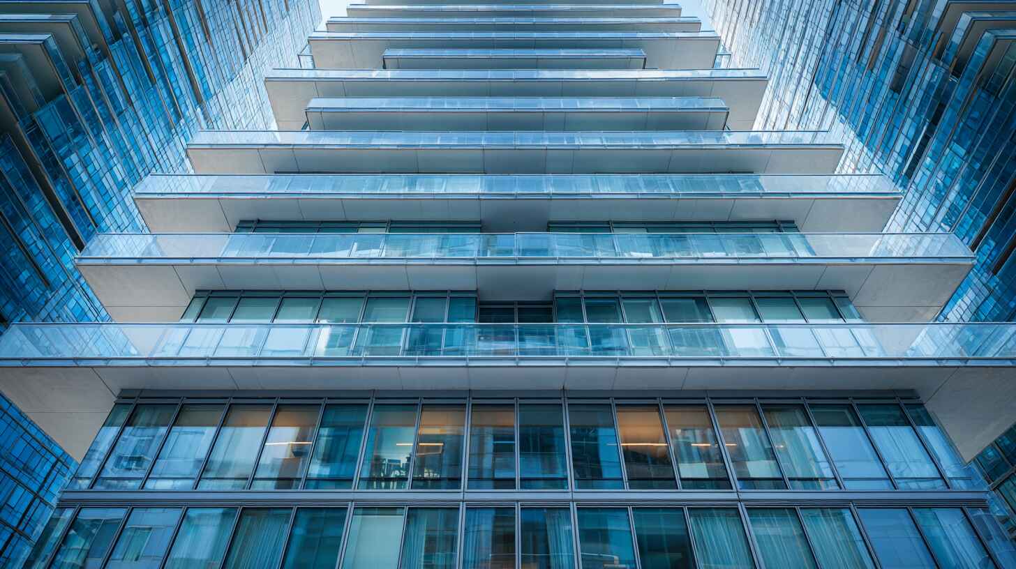 Стеклянные ограждения для балконов высотных зданий