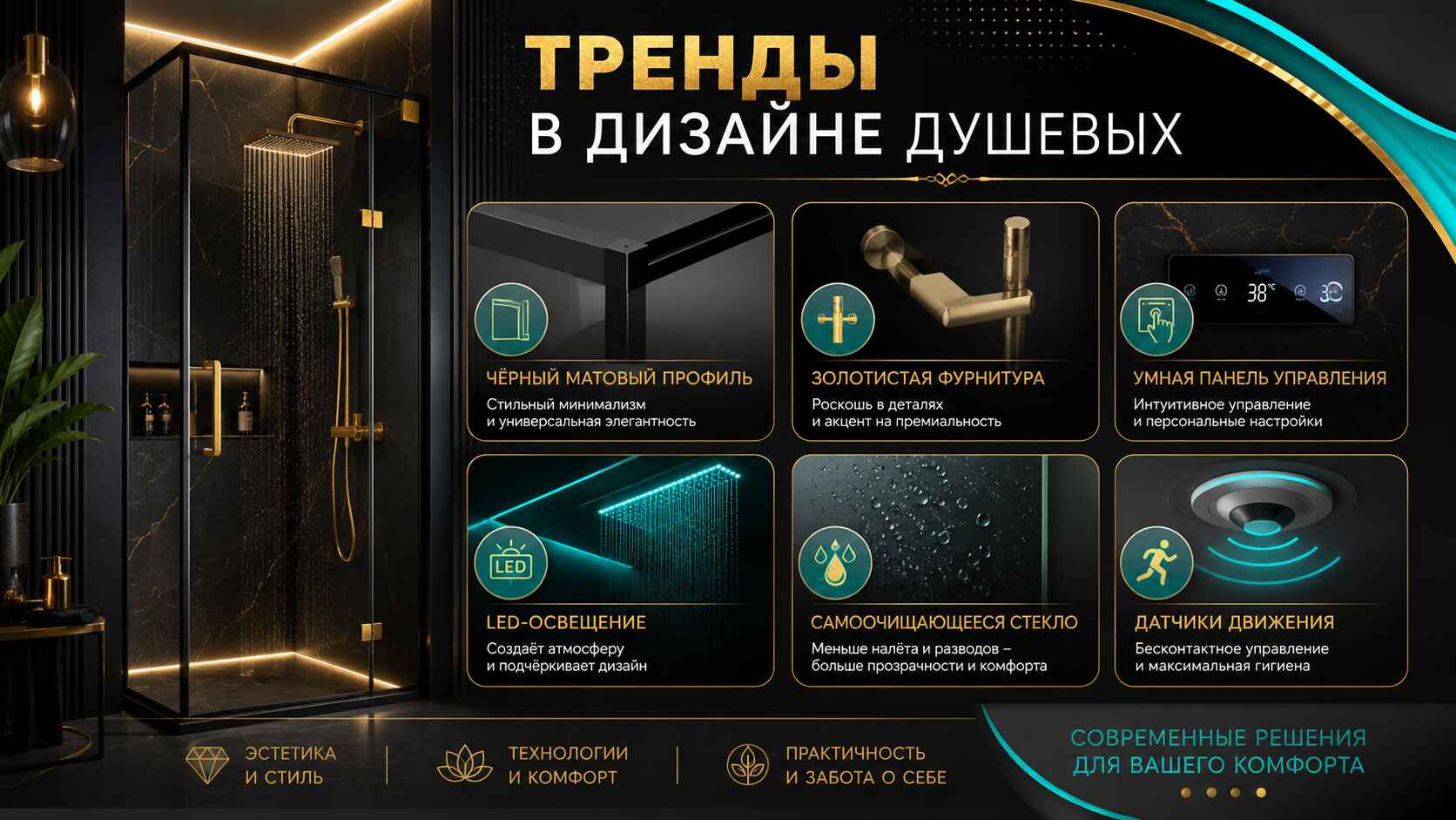 Инновации в дизайне душевых