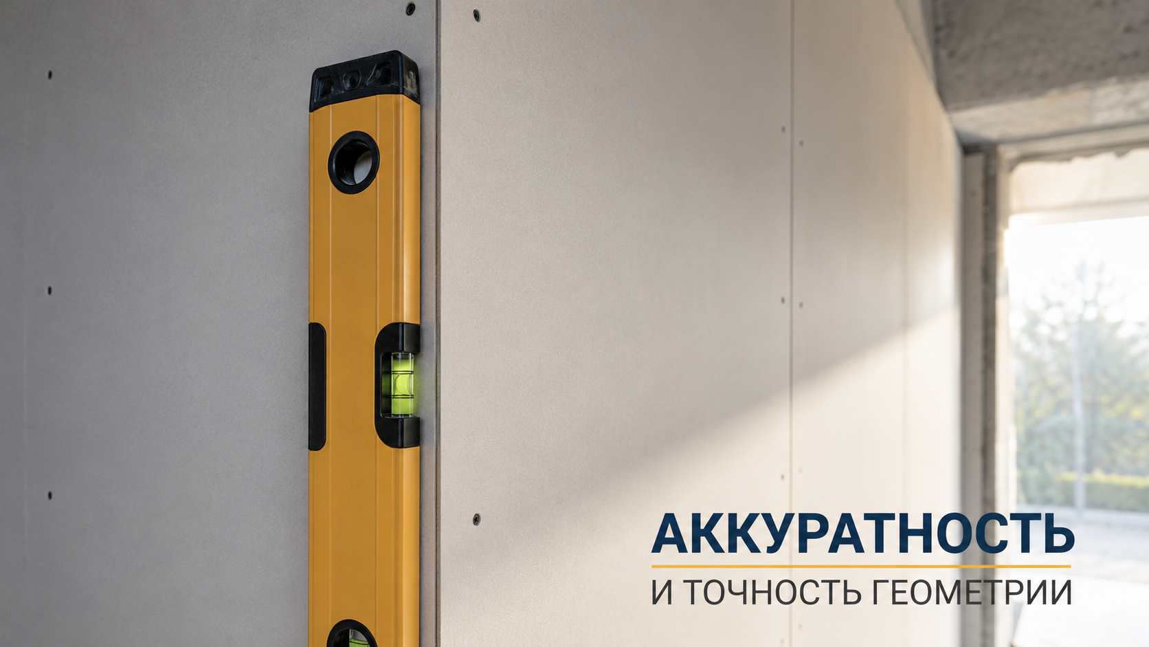 идеально ровная поверхность гипсокартона