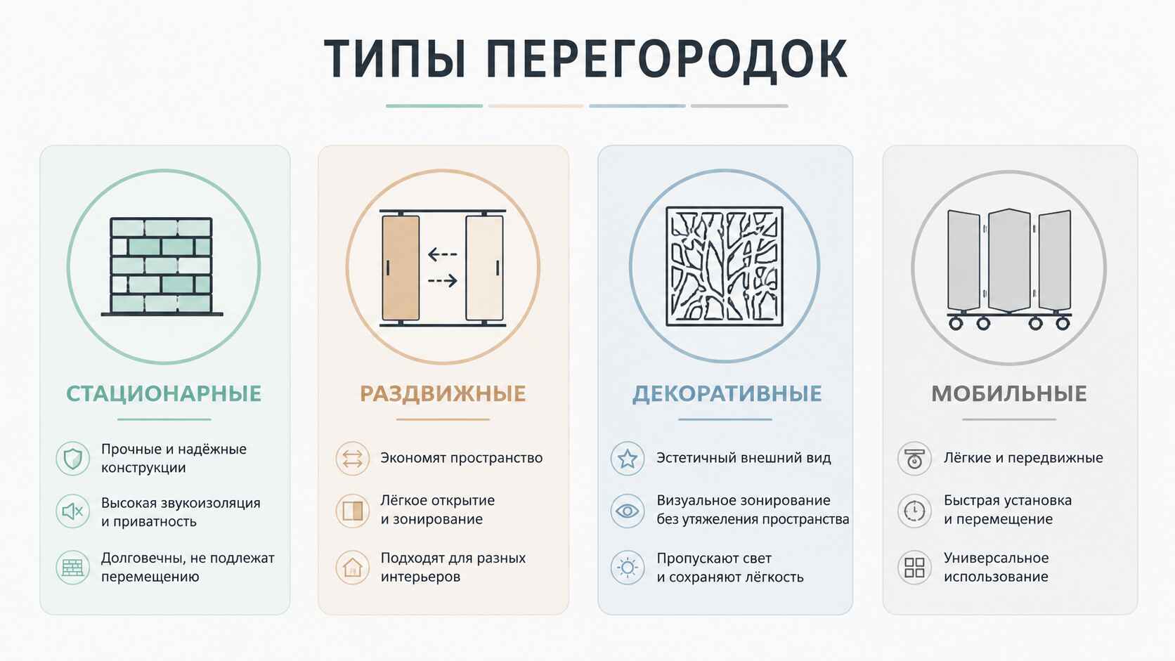 Типы перегородок