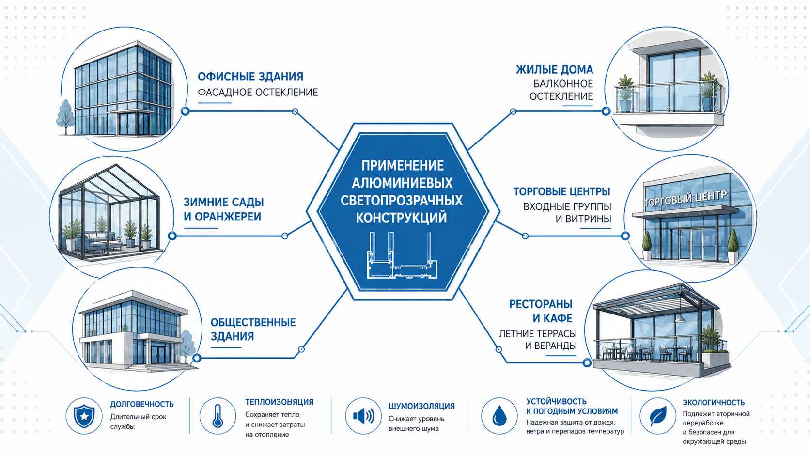Что такое витражи алюминиевые и где они применяются