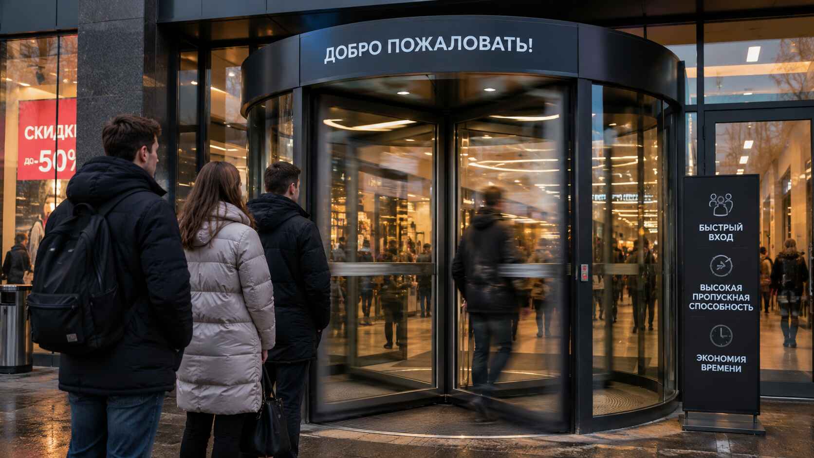 Автоматические револьверные двери