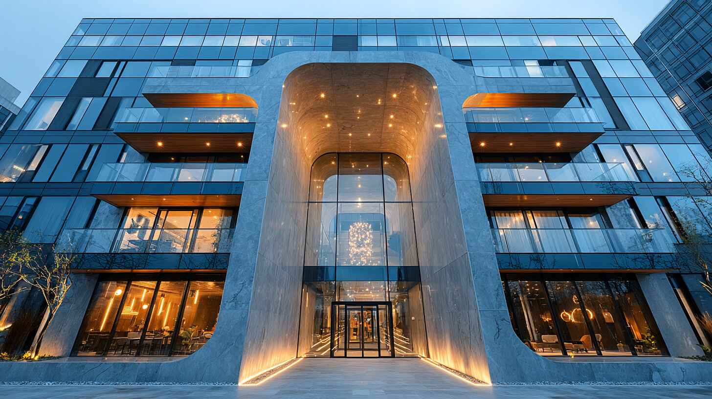 Стеклянные ограждения для балконов административных зданий