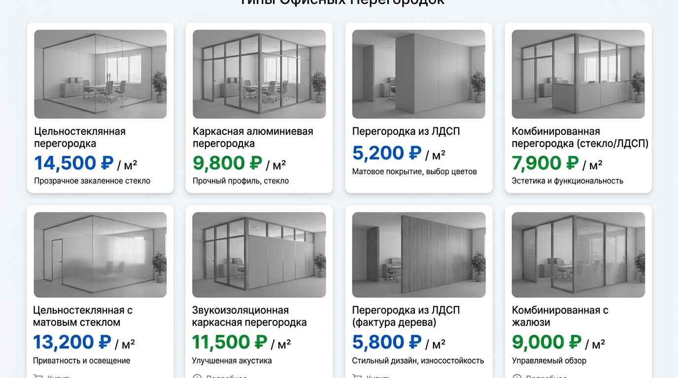 Цены на перегородки