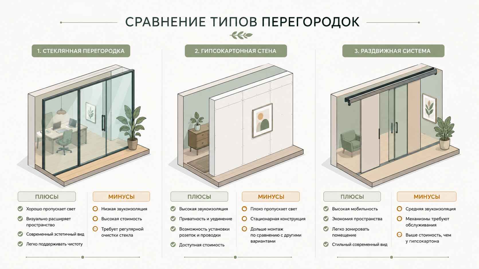 Сравнение перегородок