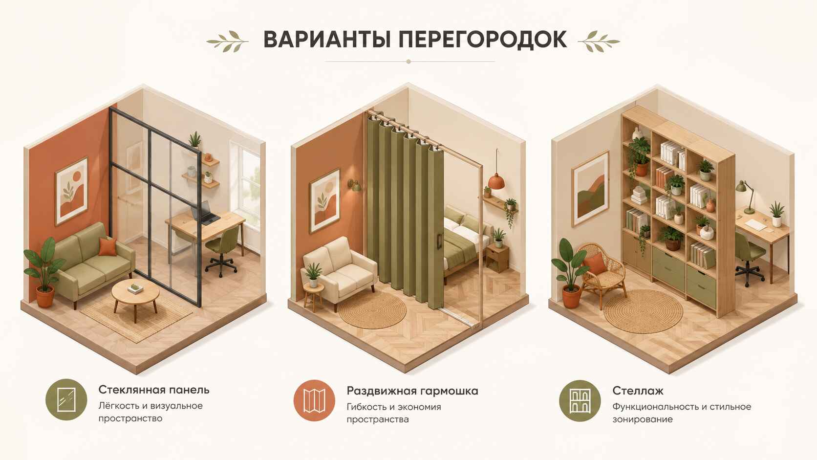 Варианты перегородок