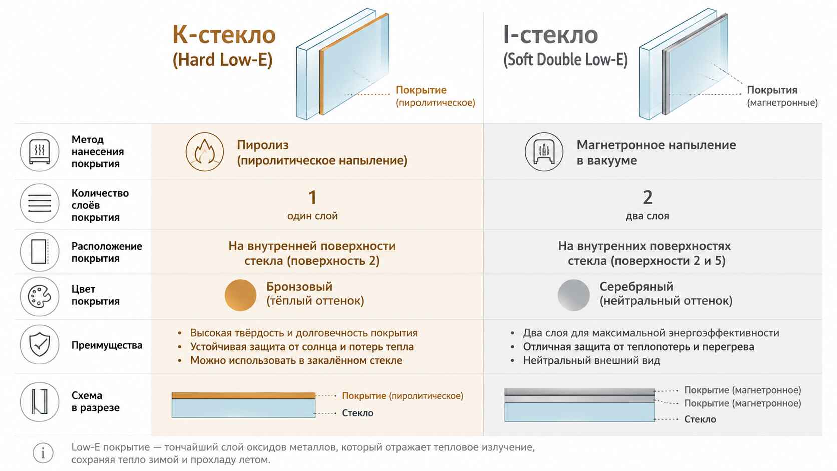 Достоинства каждого типа покрытия