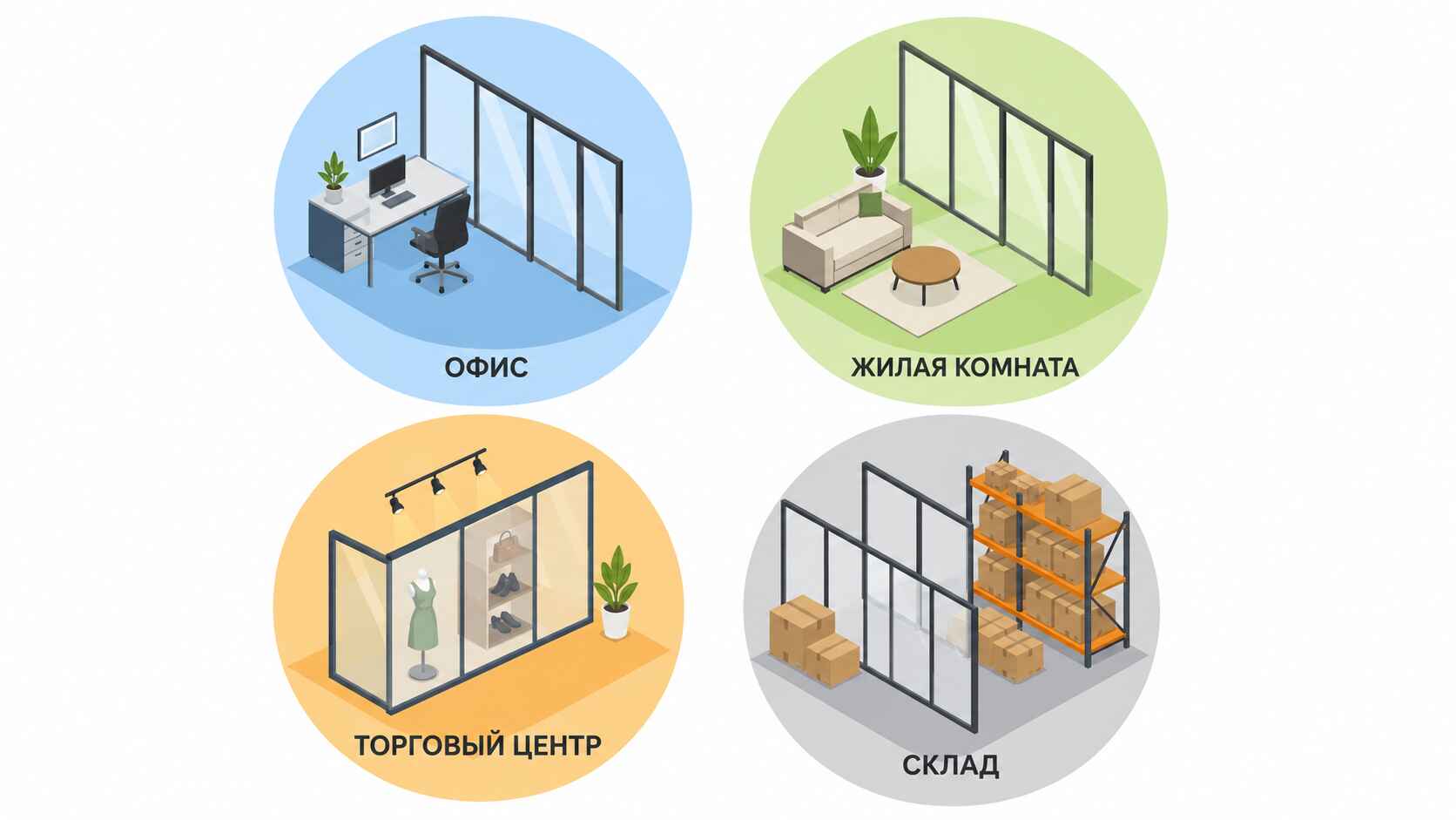 Где применяются каркасные перегородки