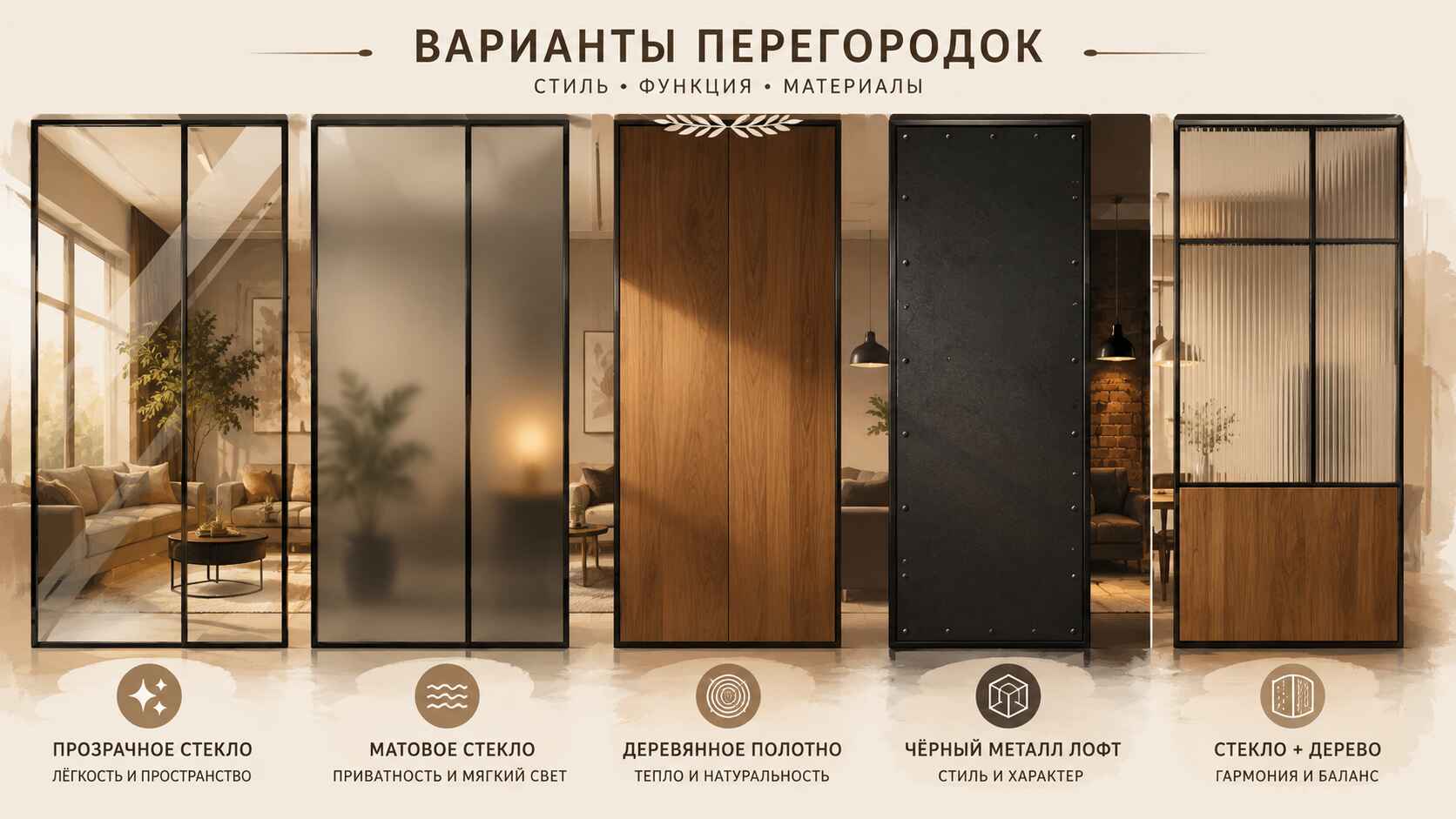 Материалы для перегородки