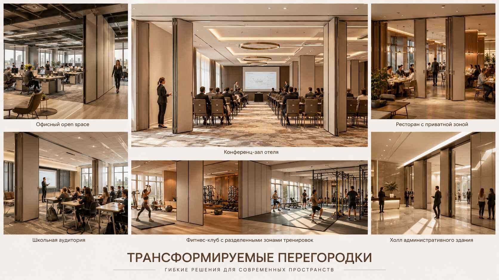 Где применяются раздвижные трансформируемые перегородки
