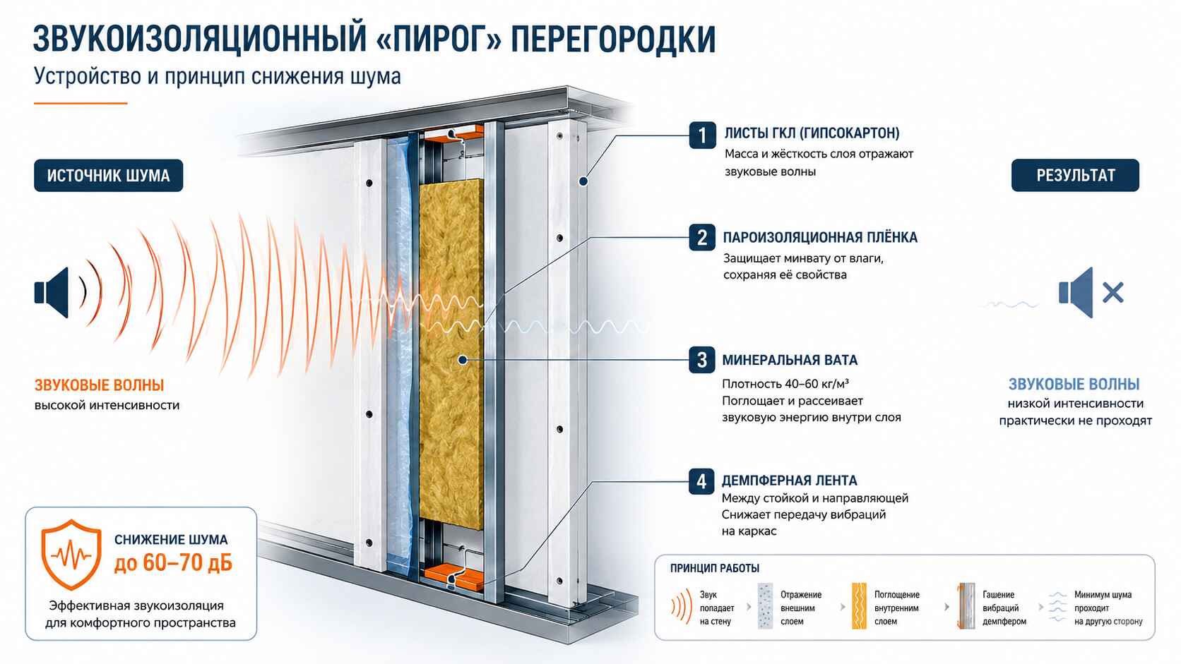 Звукоизоляция перегородок