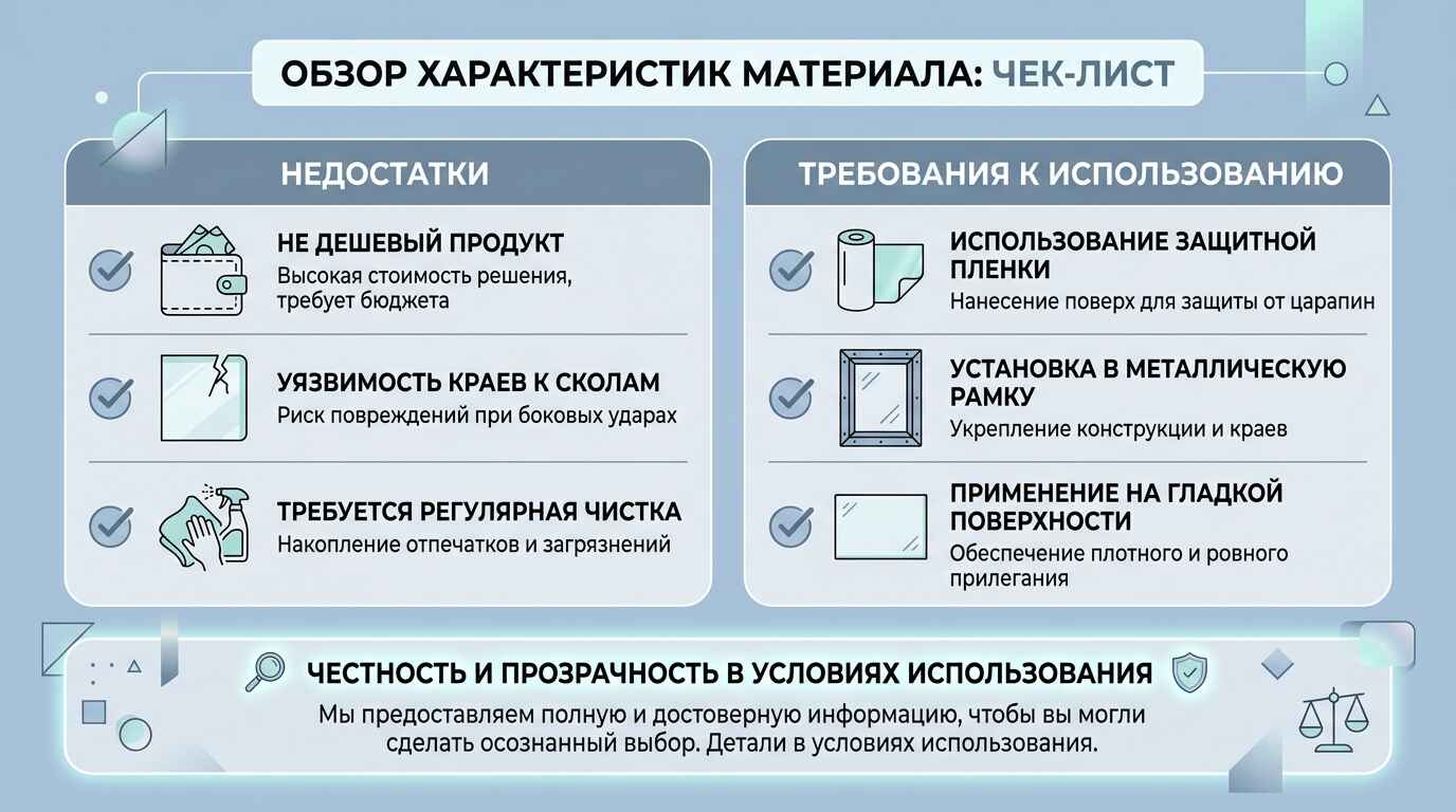 Характеристики материалов