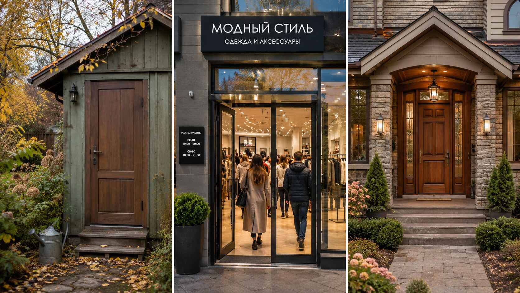 Двери для дачи, магазина и загородного дома