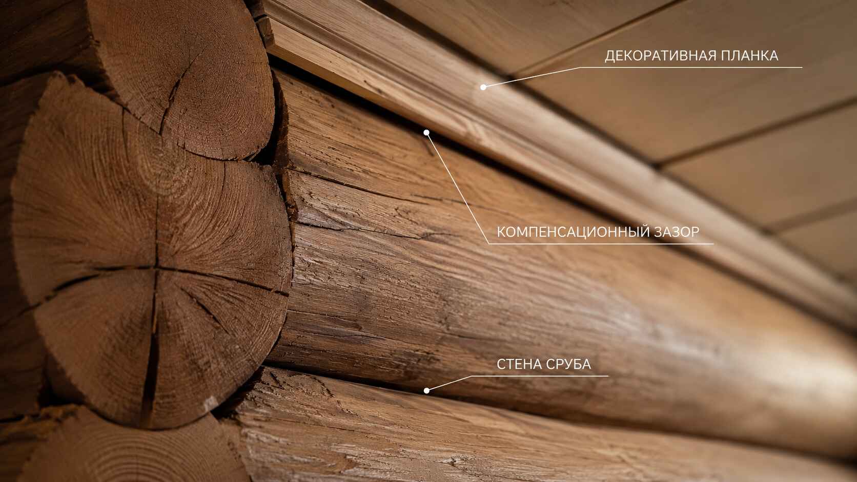 фрагмент стены сруба