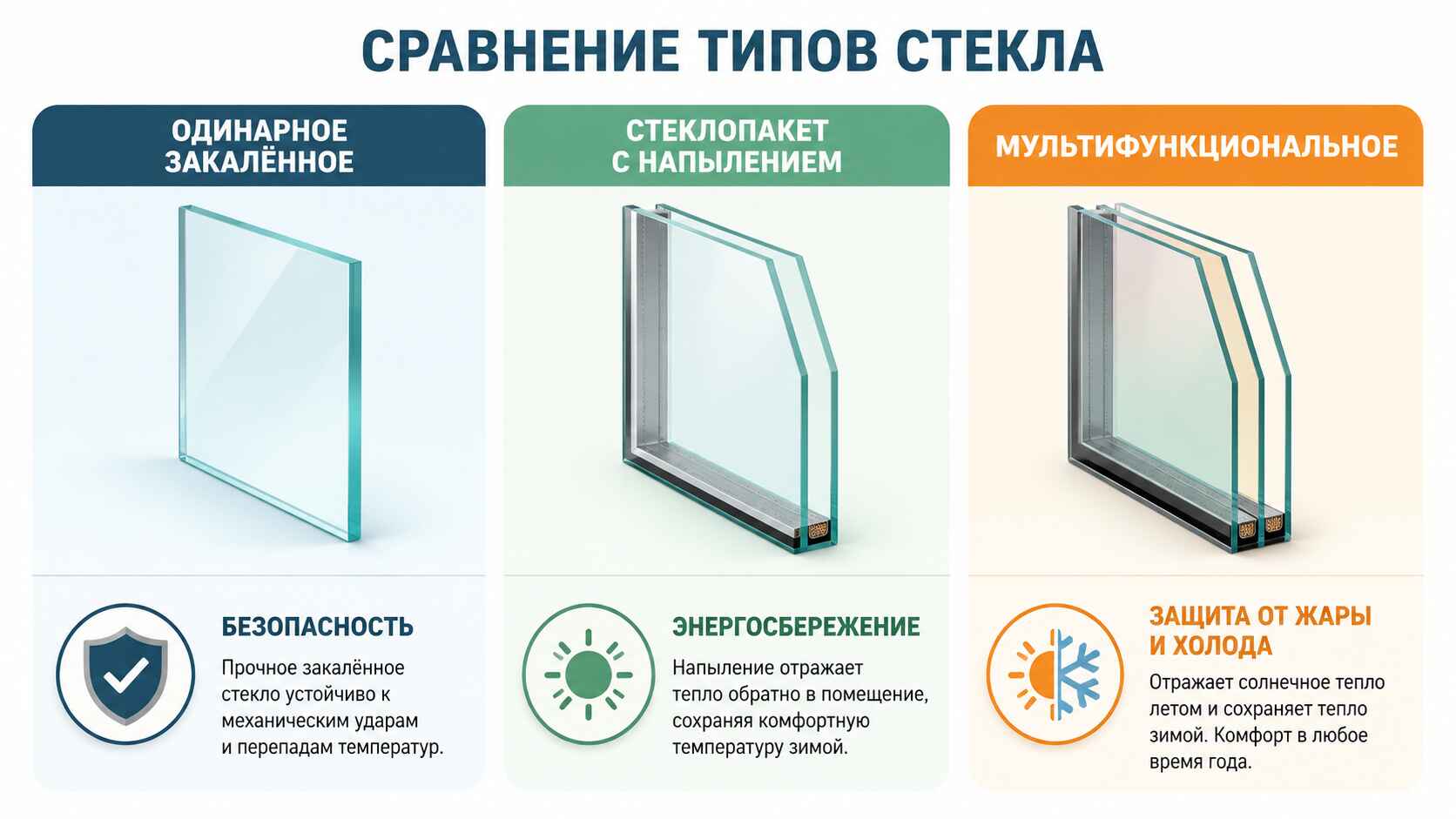 Стекло и раздвижные стеклопакеты: что внутри рамы