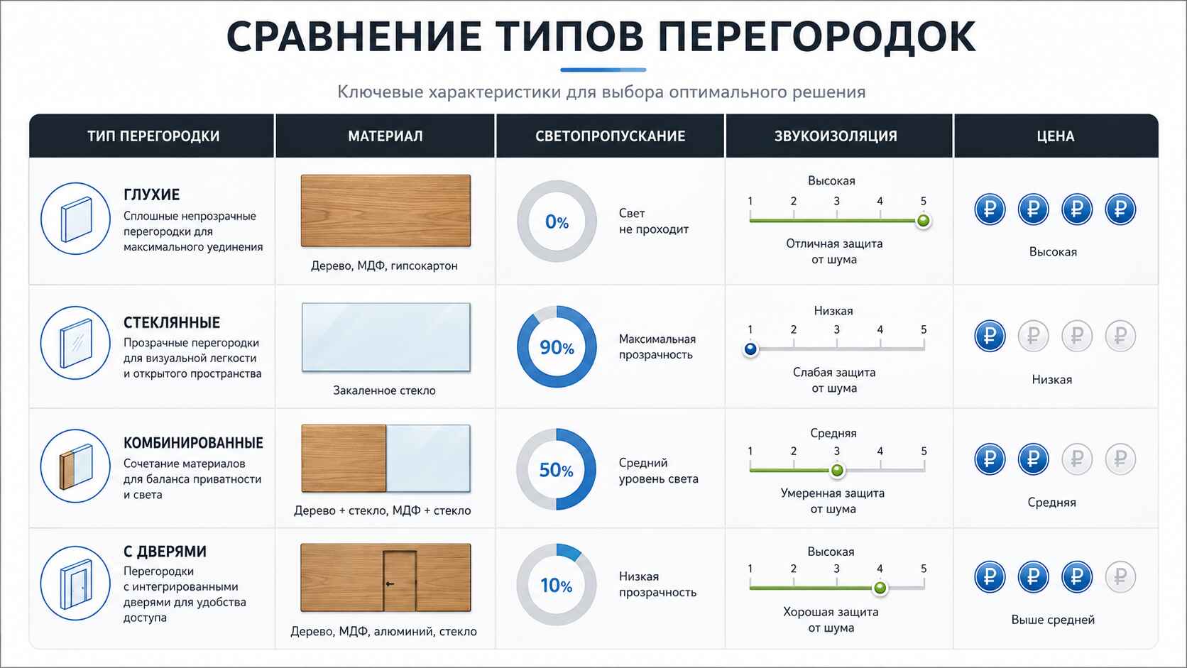 Виды перегородок