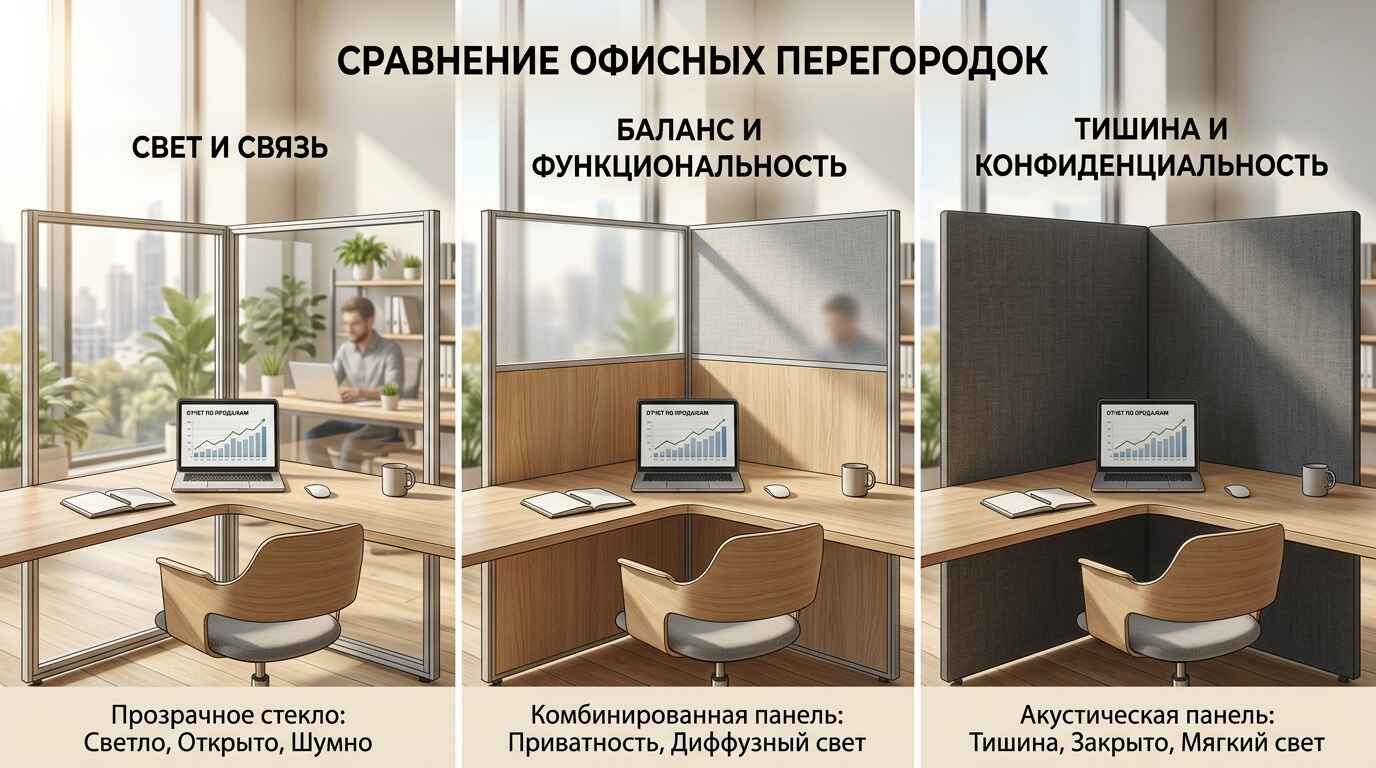 Настольные перегородки между столами: схемы компоновки