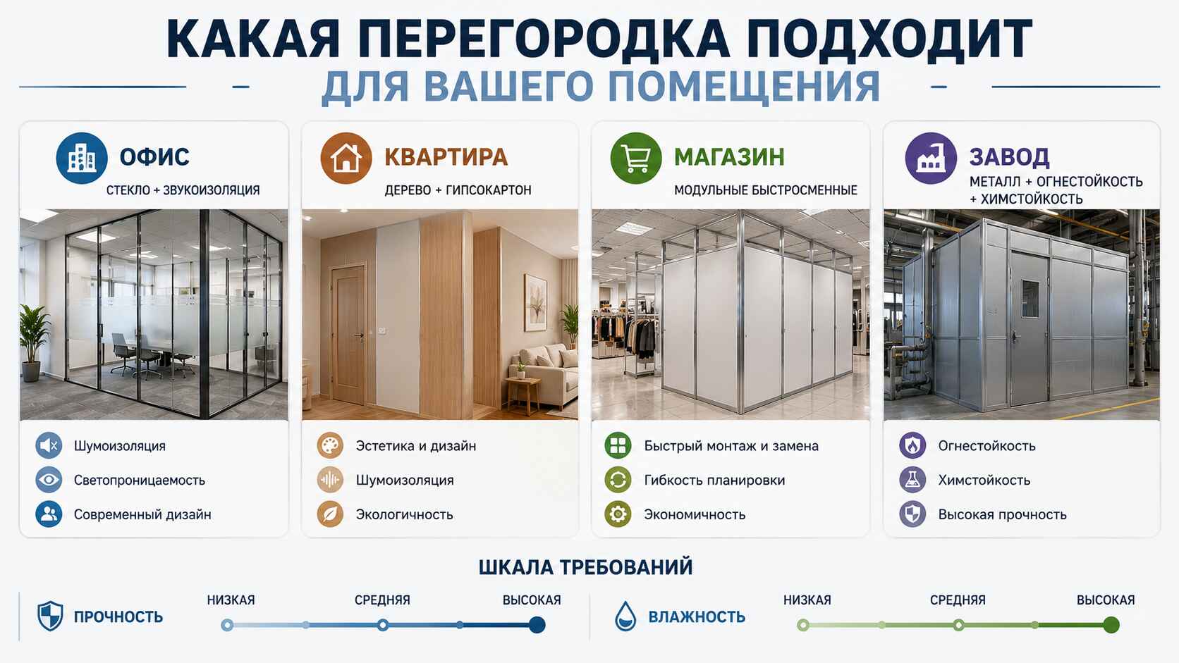 Особенности монтажа в разных помещениях