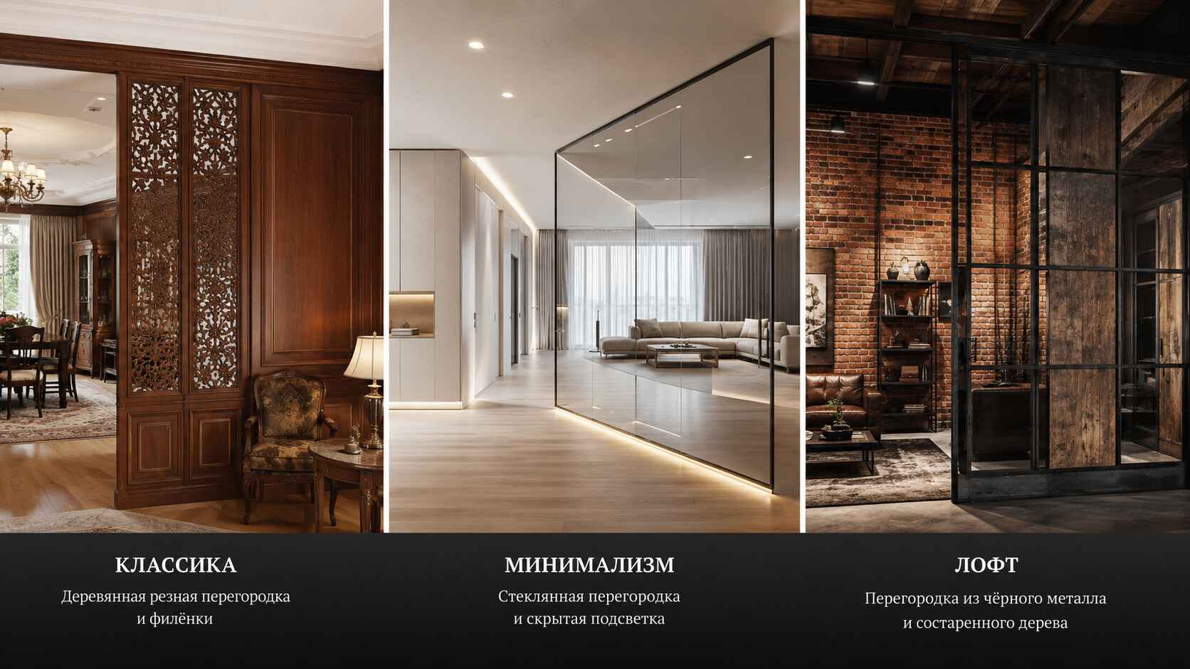 Стильные решения для разных интерьеров
