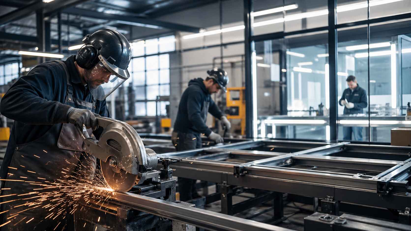 Процесс создания перегородки