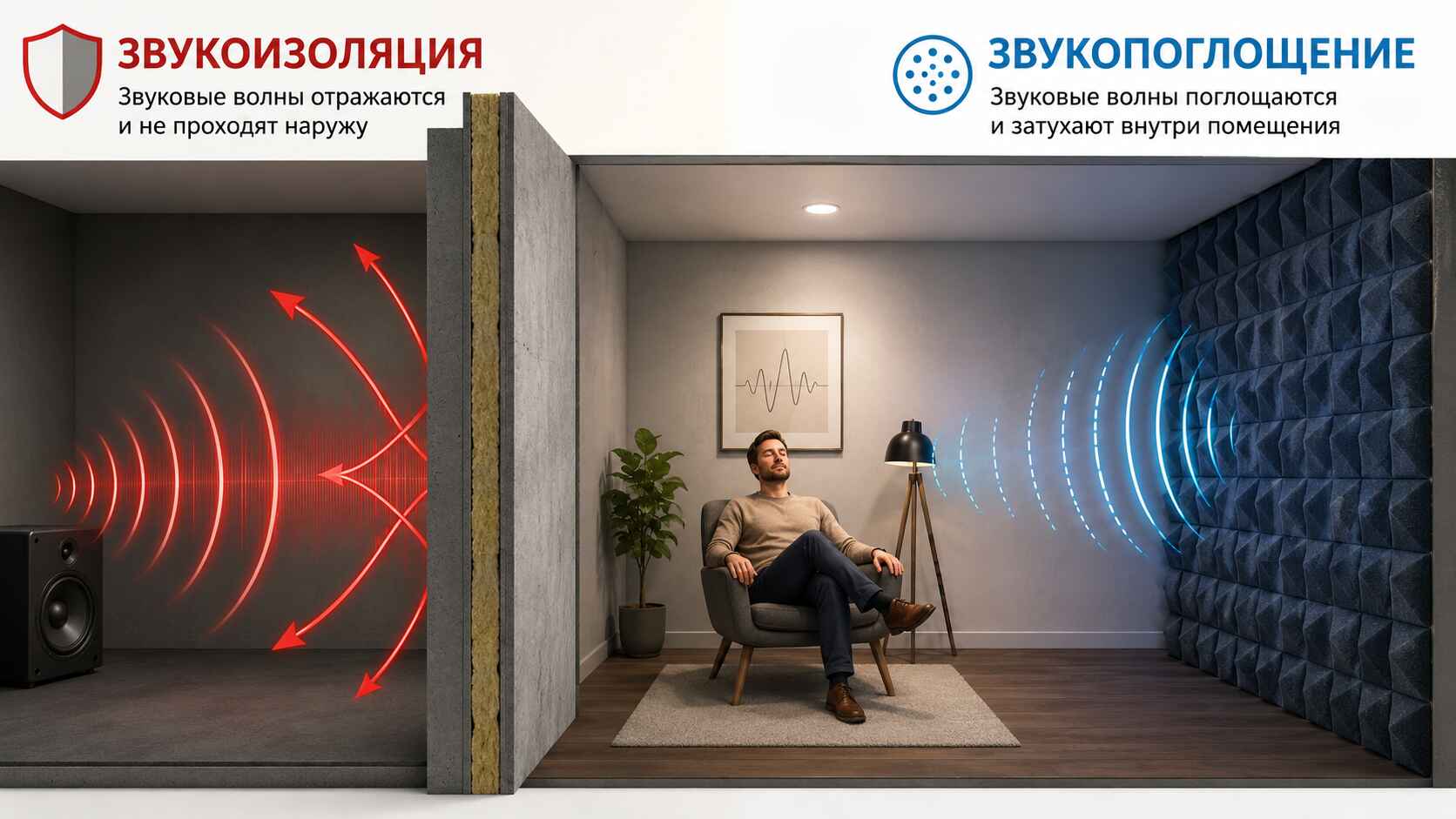 Звукоизоляция и звукопоглащение
