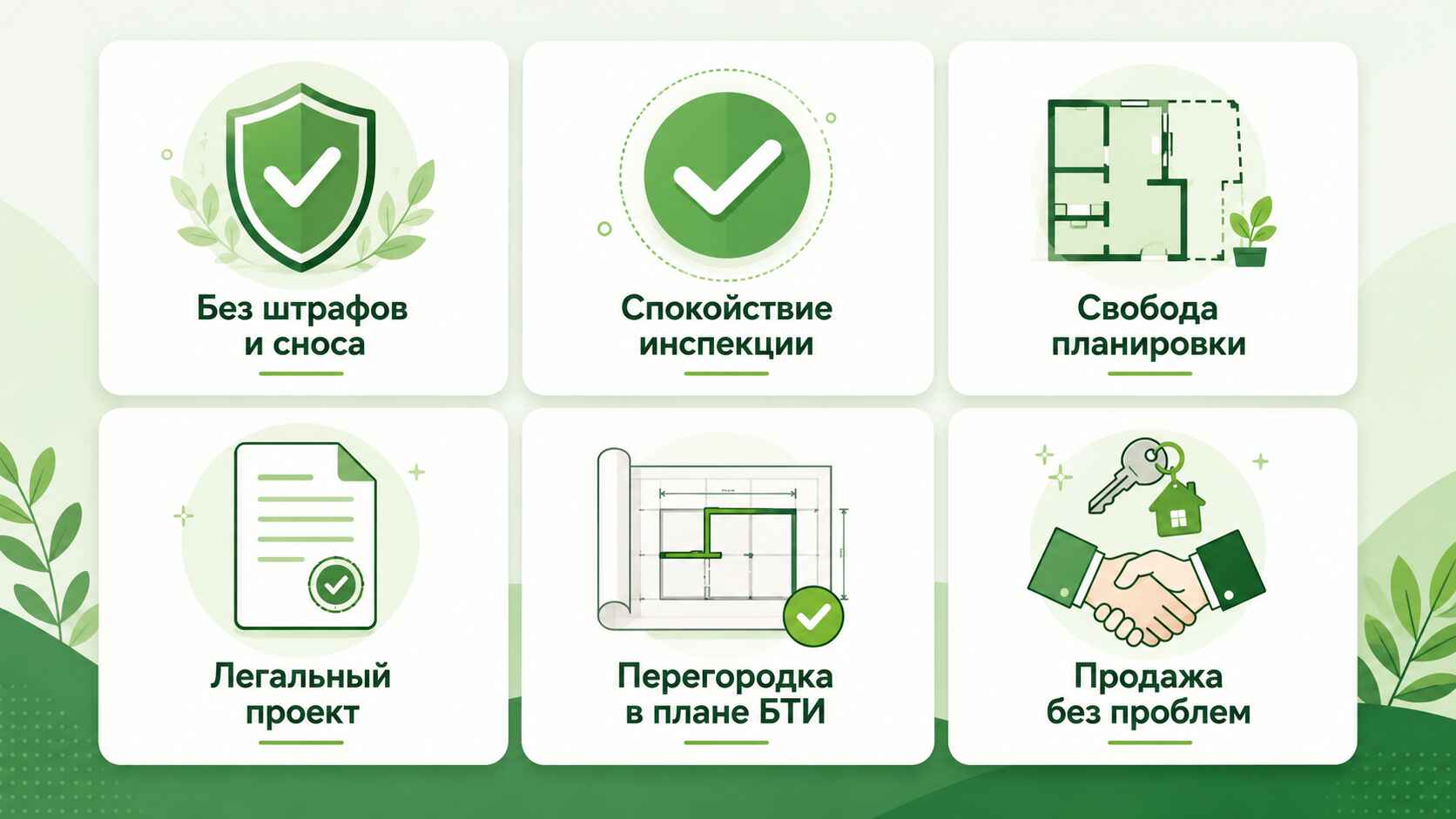 Преимущества легализации перегородок