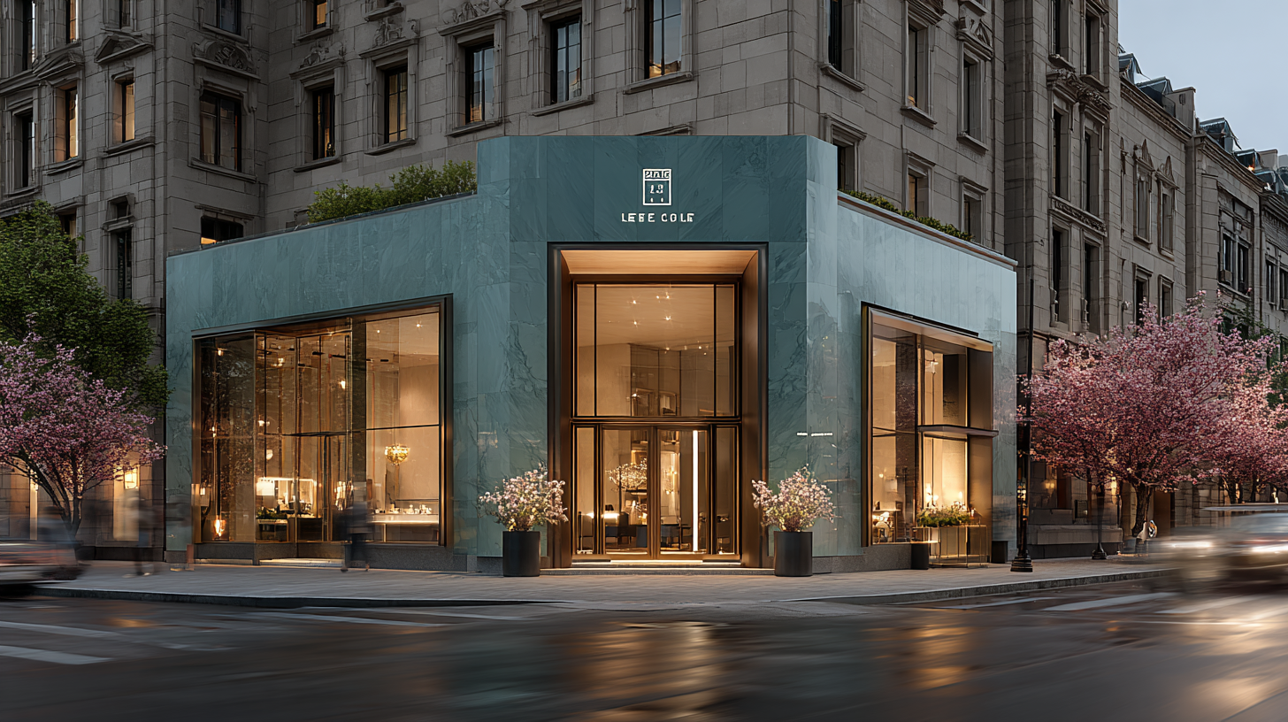 Входная группа современного салона красоты