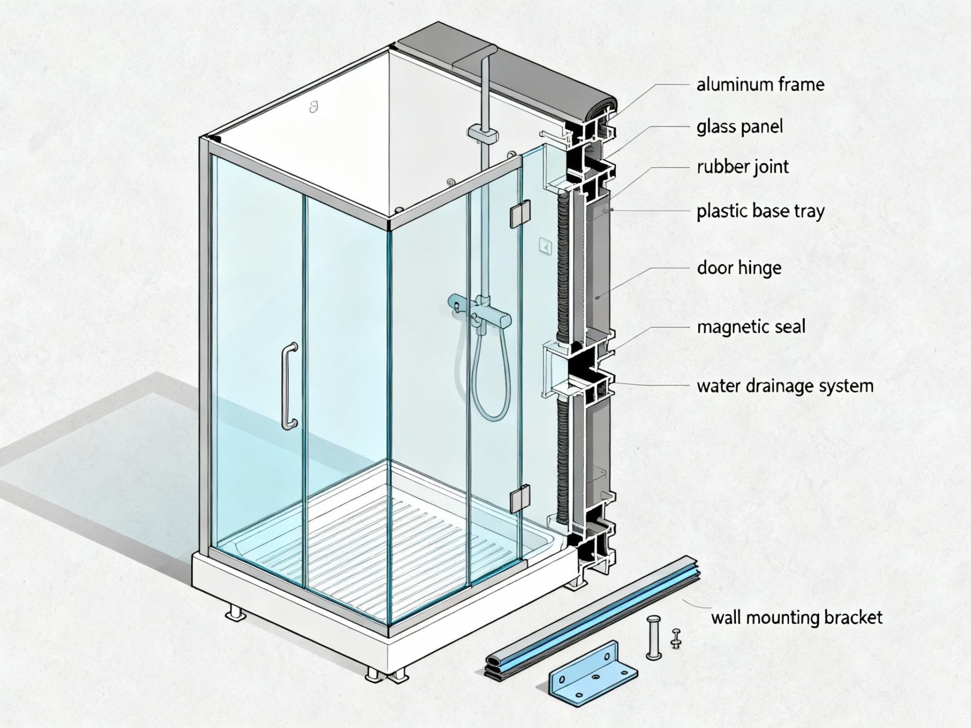 Монтаж душевых
